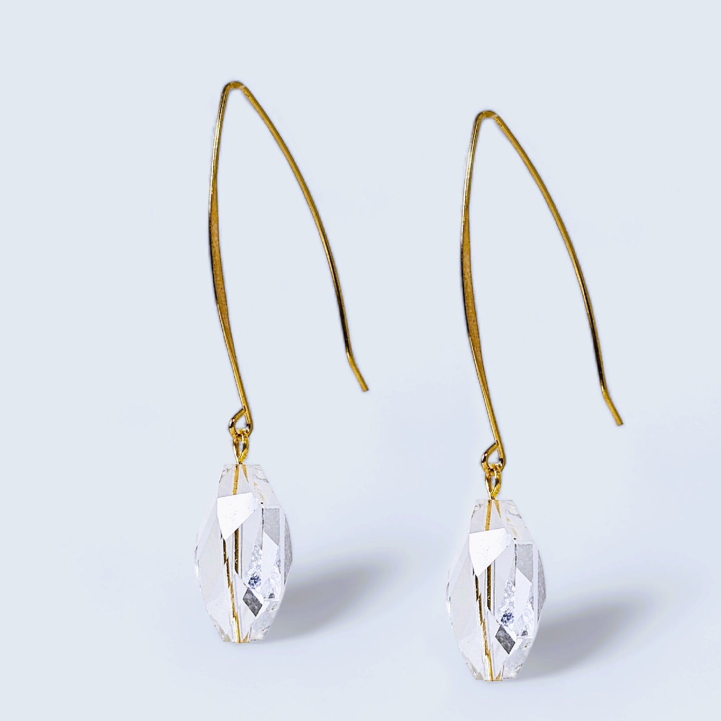 GOLD CRYSTAL DROP EARRINGS