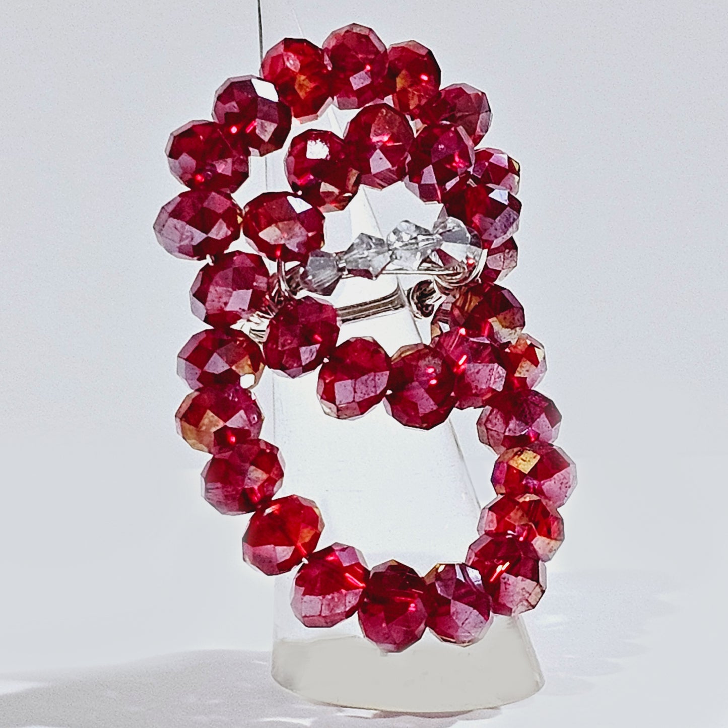 GARNET CRYSTAL CLUSTER RING | SILVER