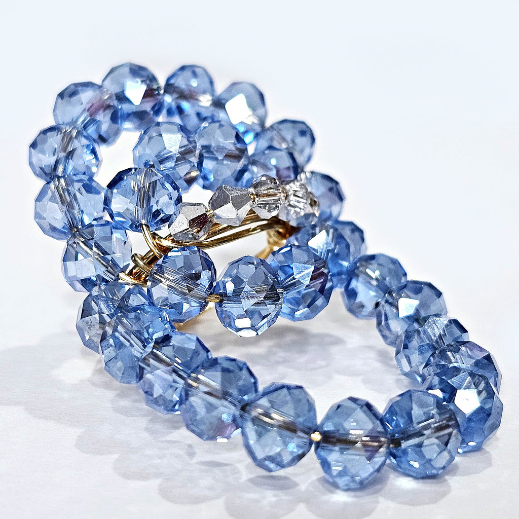 LIGHT BLUE SAPPHIRE CLUSTER RING | GOLD