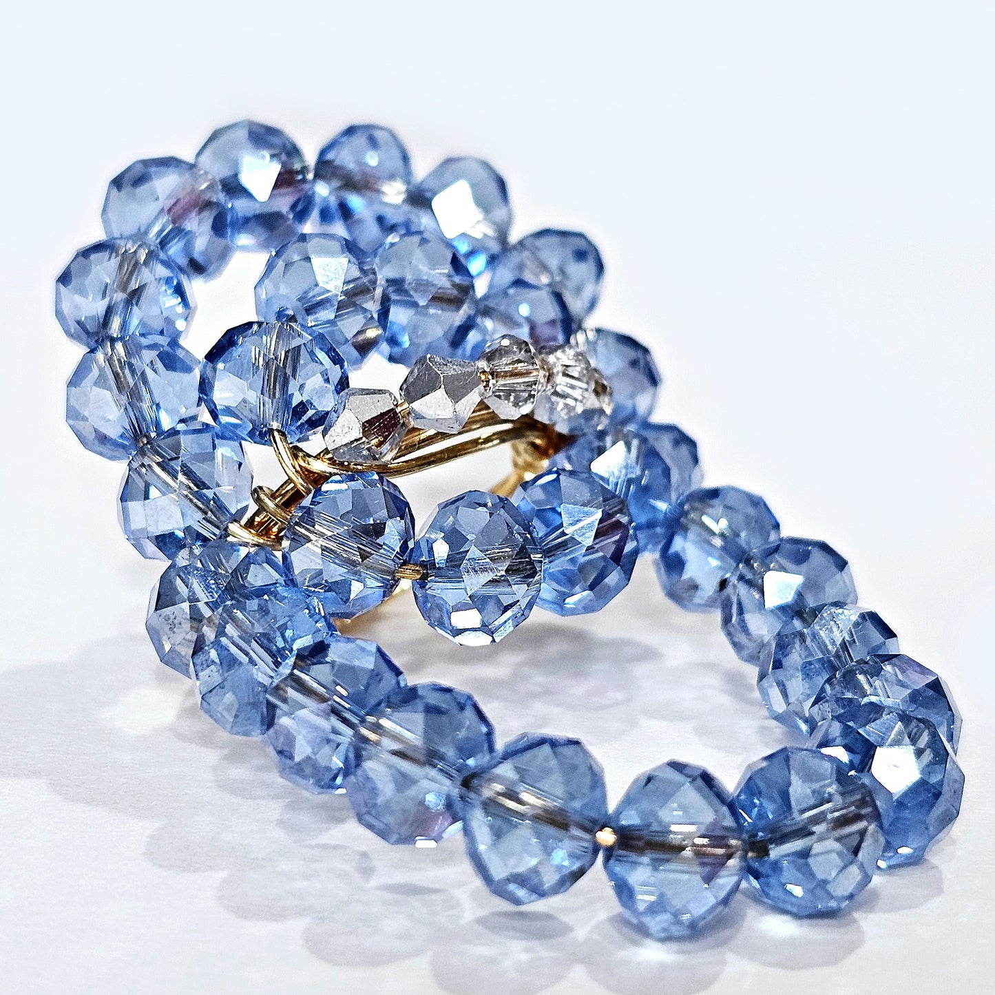 LIGHT BLUE SAPPHIRE CLUSTER RING | GOLD