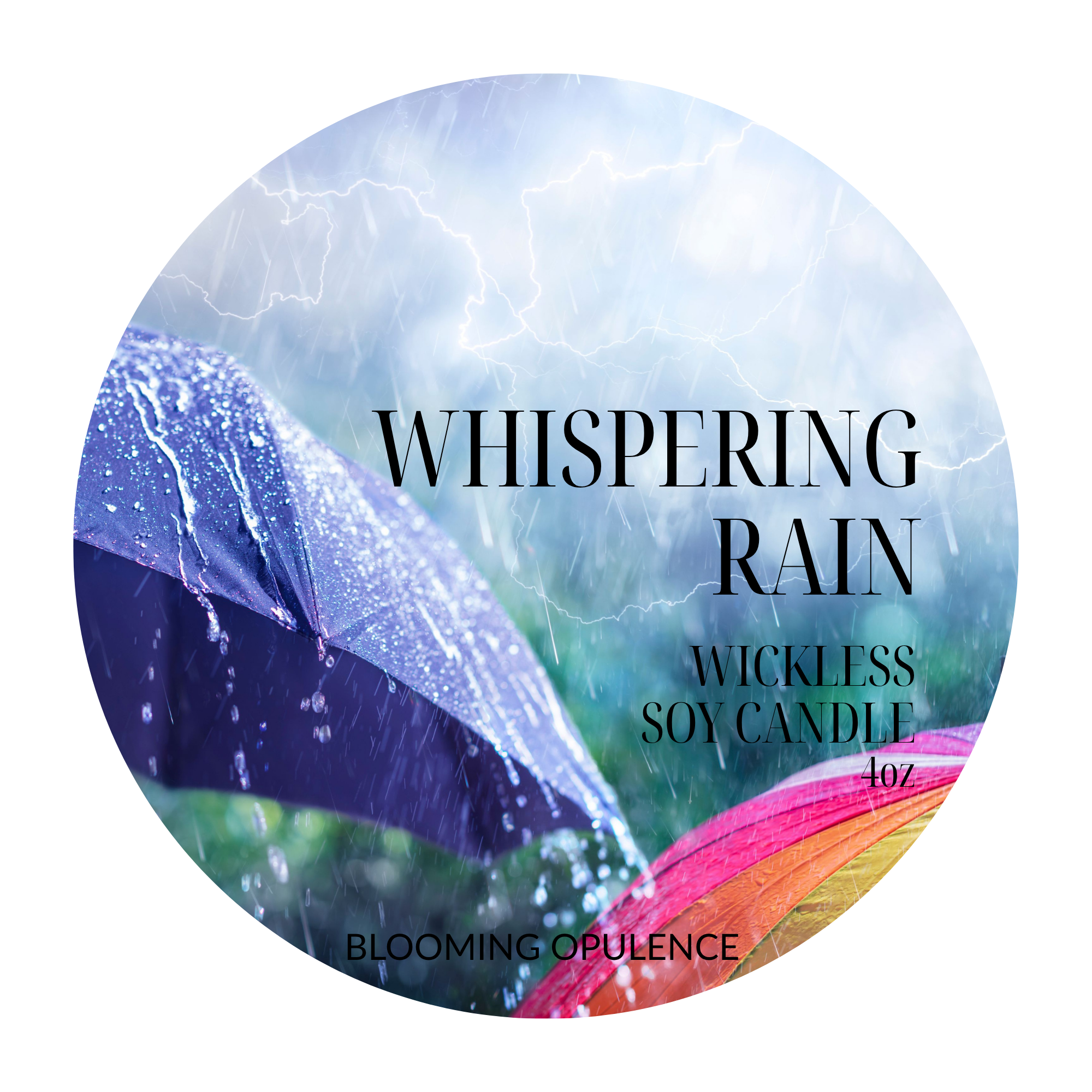 WHISPERING RAIN | WICKLESS CANDLE | FRESH SCENT