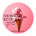STRAWBERRY ICE CREAM | WICKLESS CANDLE NO FLAME