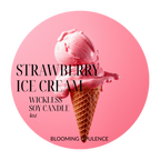 STRAWBERRY ICE CREAM | WICKLESS CANDLE NO FLAME