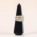 CRYSTAL STACKING RING SET MINIMALISTIC JEWELRY