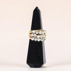 CRYSTAL STACKING RING SET MINIMALISTIC JEWELRY