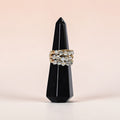 CRYSTAL STACKING RING SET MINIMALISTIC JEWELRY
