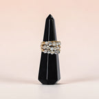 CRYSTAL STACKING RING SET MINIMALISTIC JEWELRY