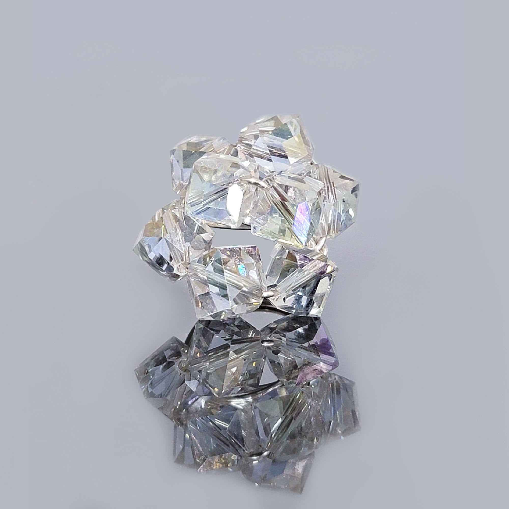 SILVER FLOWER RING