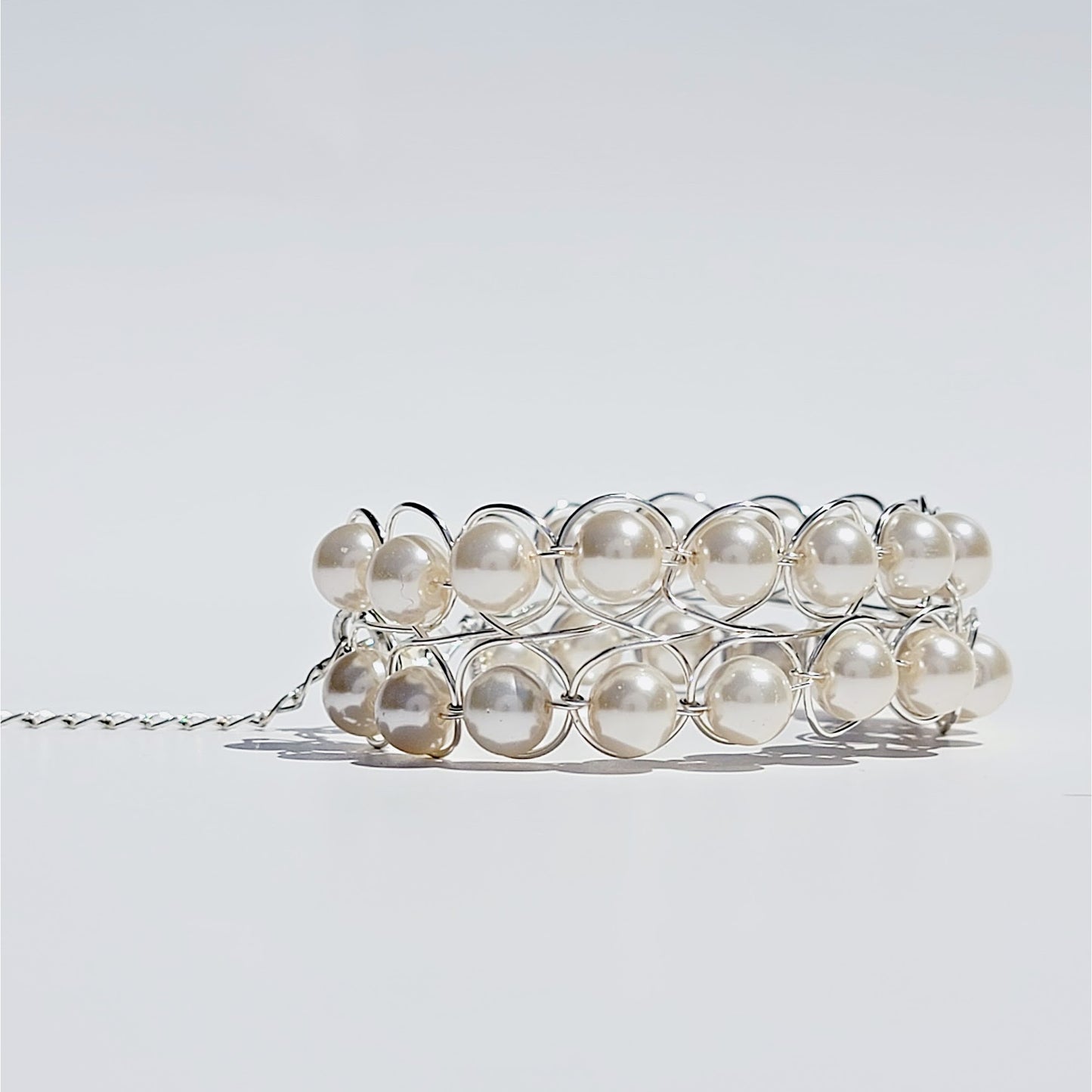 PEARL AND SILVER BRACELET