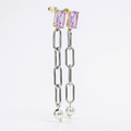 LILAC CRYSTAL DROP EARRINGS
