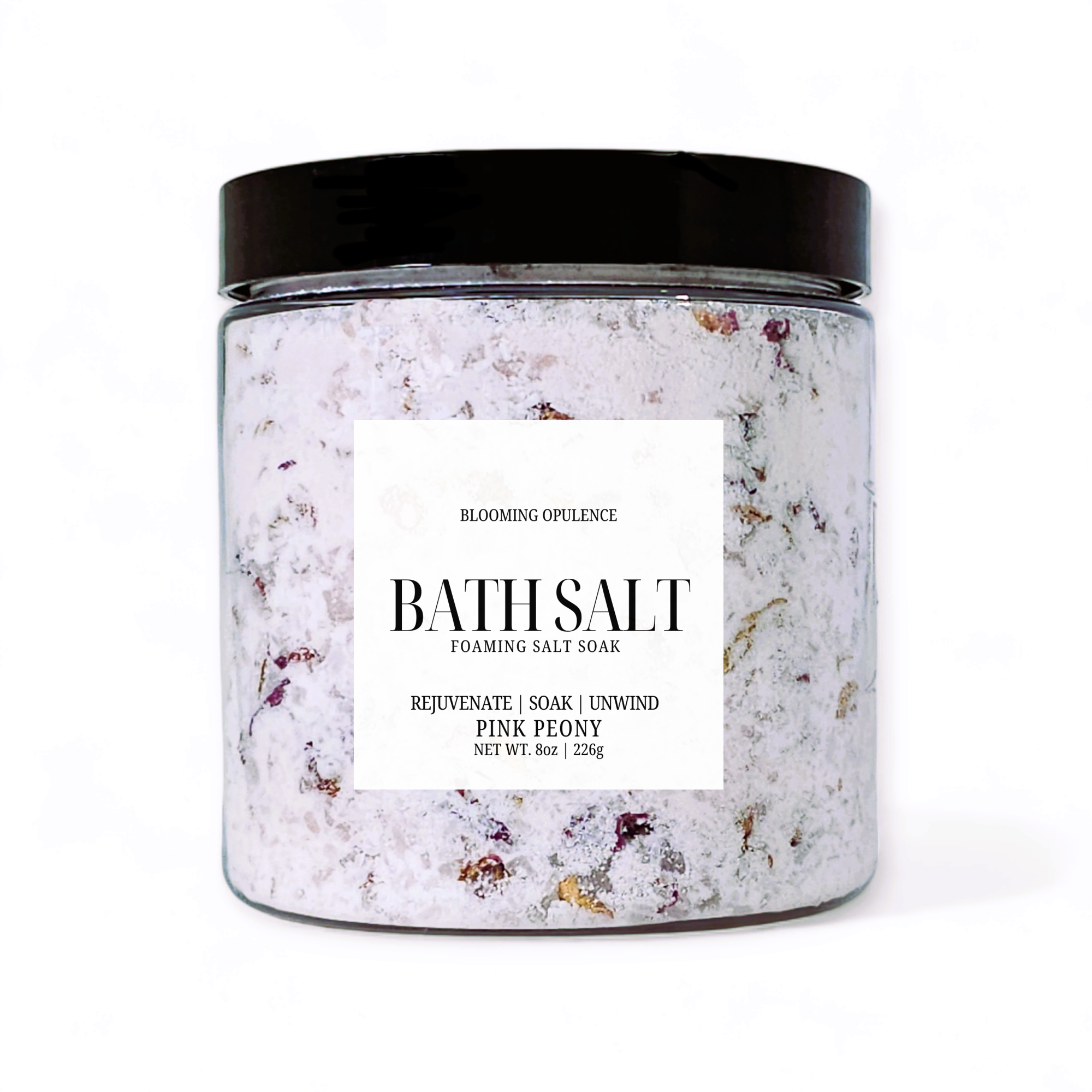 SALT AND SOAK | PEONY | WITH PINK ROSE PETALS