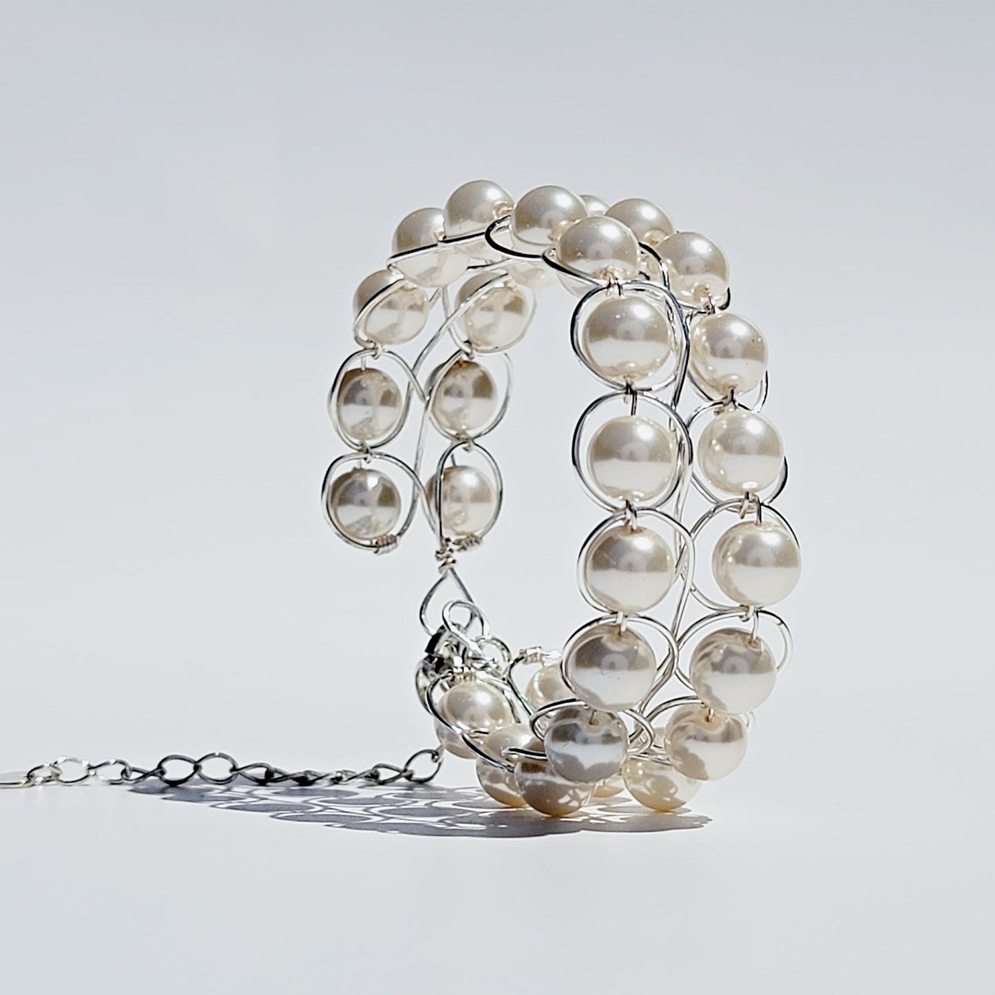 PEARL AND SILVER BRACELET