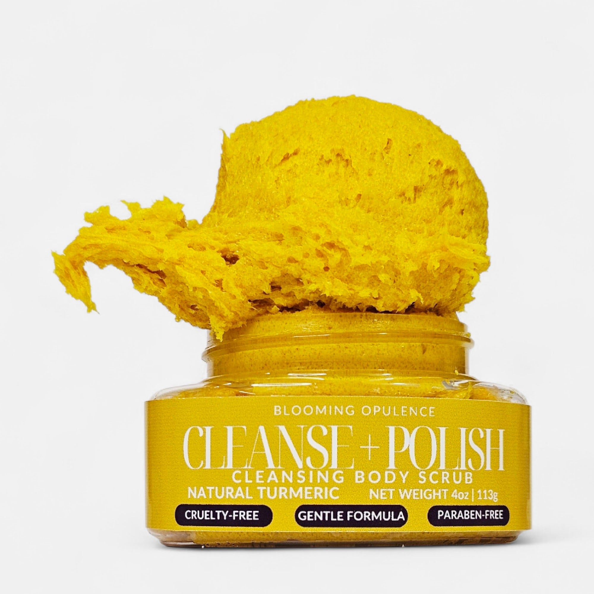 CLEANSE + POLISH | NATURAL TURMERIC | FRAGRANCE FREE | ARTIFICIAL DYE FREE |  EXFOLIATING CLEANSER