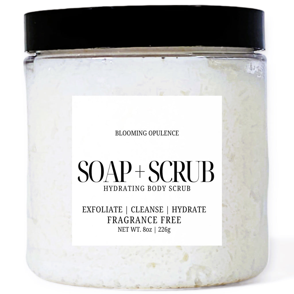 FRAGRANCE FREE BODY SCRUB | UNSCENTED BODY SCRUB | 8 OUNCES